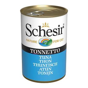 Schesir Tuna шезир тунец в желе натуральные консервы для котов, влажный корм 140г