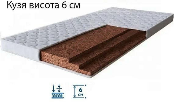 Дитячий матрац Кузя 5 розмір 1200х600 мм (товщина 60 мм) для дитячого ліжка, вибір розміру | Зображення 2