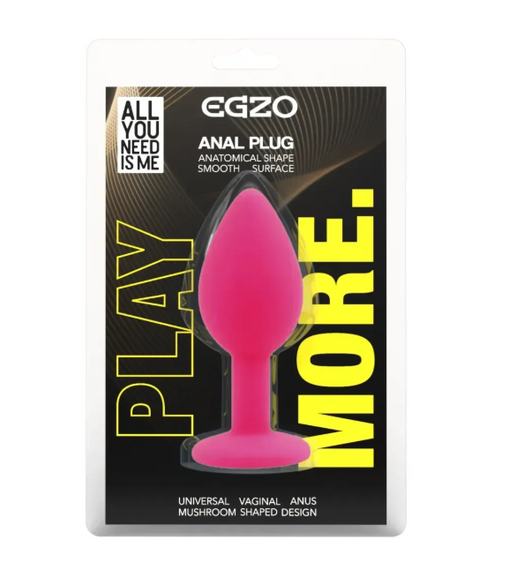Силиконовая анальная пробка EGZO - Silicone Pink Round Plug Purple, size S Sex Aura | Зображення 1