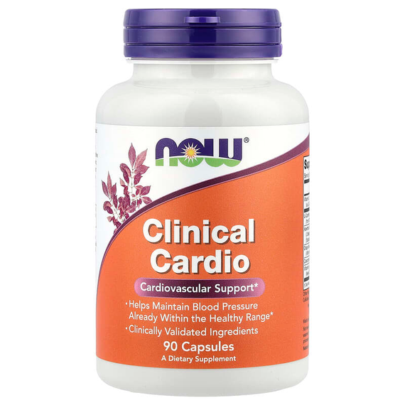 Поддержка сердечно-сосудистой системы, Clinical Cardio, Now Foods, 90 вегетарианских капсул
