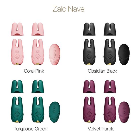 Смарт-вібратор для грудей Zalo - Nave Turquoise Green, пульт ДК, робота через додаток | Зображення 7