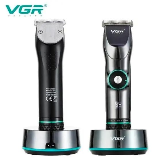 Мощная профессиональная машинка для стрижки с подставкой VGR V-256 / Универсальная машинка для стрижки волос | Зображення 1