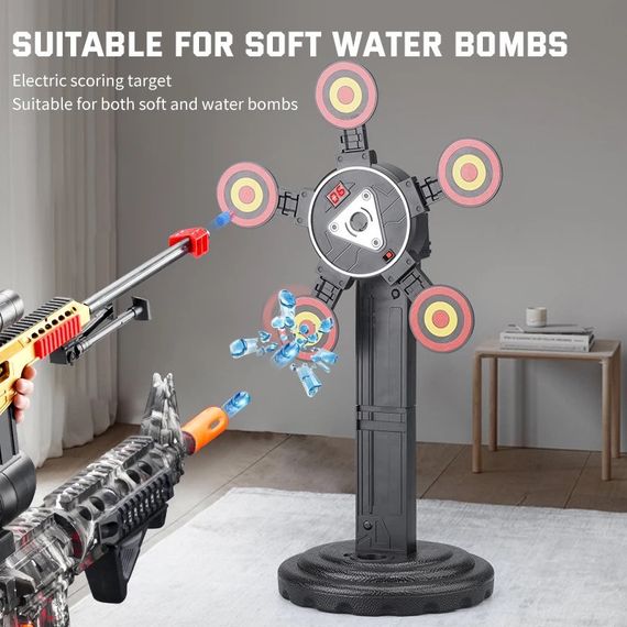 Автоматична Іграшкова Мішень Дитяча Електрична з Рухливими Цілями та Таблом Для Рахунку з Сіткою та Звуковими Ефектами | Зображення 6