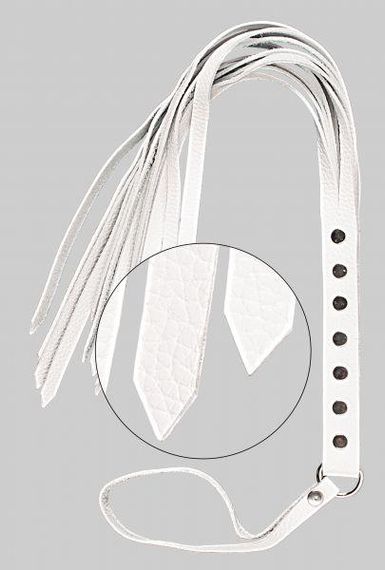 Флогер S&M Fancy Leather Floger, White sexstyle