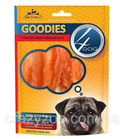 Ласощі для собак 4Dog GOODIES курячі стрипси 100 г 5949060207774