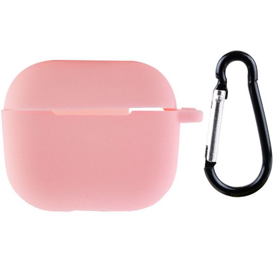 Силіконовий футляр для навушників AirPods 3 Рожевий/Light pink