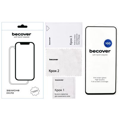 Стекло защитное BeCover Xiaomi Redmi 13 10D Black (711516) | Зображення 1