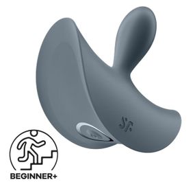 Тонка, краплеподібна пробка Satisfyer Booty Absolute Beginners 2 з вібрацією, сіра Sex Aura