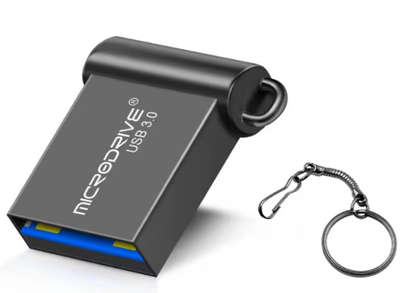 USB флешнакопичувач флешка MicroDrive брелок компактна метал 16Gb | Зображення 2