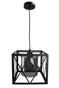 Люстра підвісна LOFT на 1 лампочку 25040 Чорний 30-90х25х36 см.