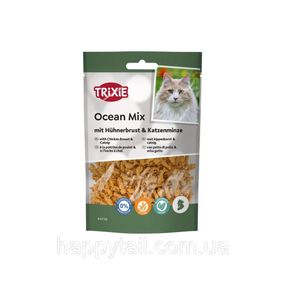 Ласощі для котів Trixie Ocean mix океанічний мікс із курячим філе та котячою м'ятою 50 г