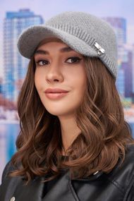 Теплая пушистая бейсболка «Долорес» (4955) серый