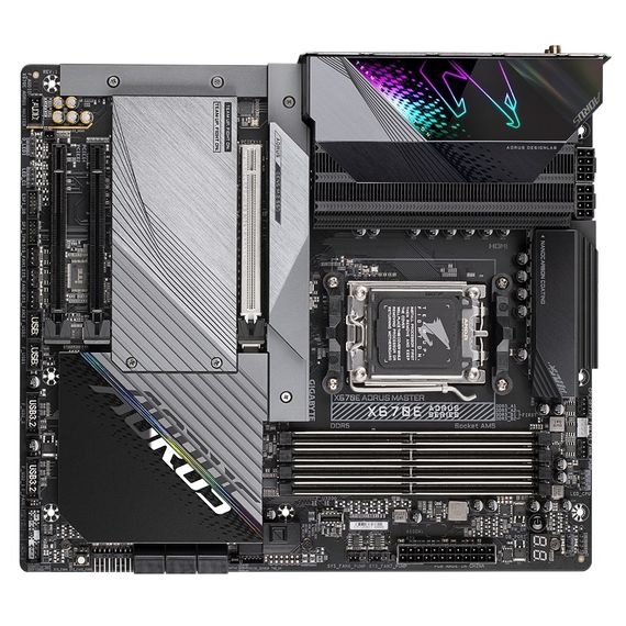 Материнская плата GIGABYTE X670E AORUS MASTER sAM5 X670 4xDDR5 M.2 HDMI DP Wi-Fi BT mATX X670E_AORUS_MASTER | Зображення 3