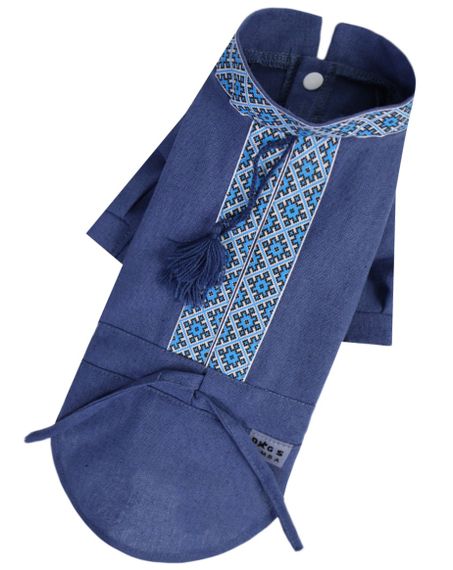 Вишиванка з китицями джинс RUB-56