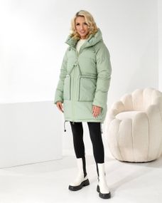 Пуховик люкс якості світло зелений зимовий