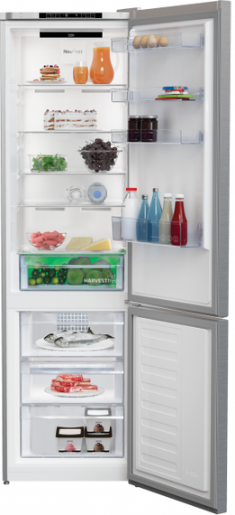 Холодильник з нижньою морозильною камерою BEKO RCNA406I35XB, 203х67х60см, 2 двері, A++, NF, нержавіюча сталь (RCNA406I35XB) | Зображення 1
