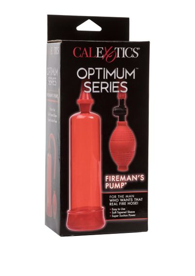 Механічна вакуумна помпа для пеніса з насосом-грушею Fireman's CalExotics, червона, 19 х 5.7 см | Зображення 2