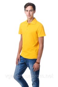 Футболка чоловіча ПОЛО - Жовта з коротким рукавом