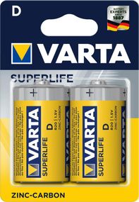 Батарейка VARTA SUPERLIFE D BLI 2 ZINC-CARBON (02020101412)