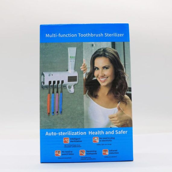 Диспенсер з УФ стерилізацією для зубної пасти та щіток BRUSH STERILIZER / Тримач для зубних щіток | Зображення 9