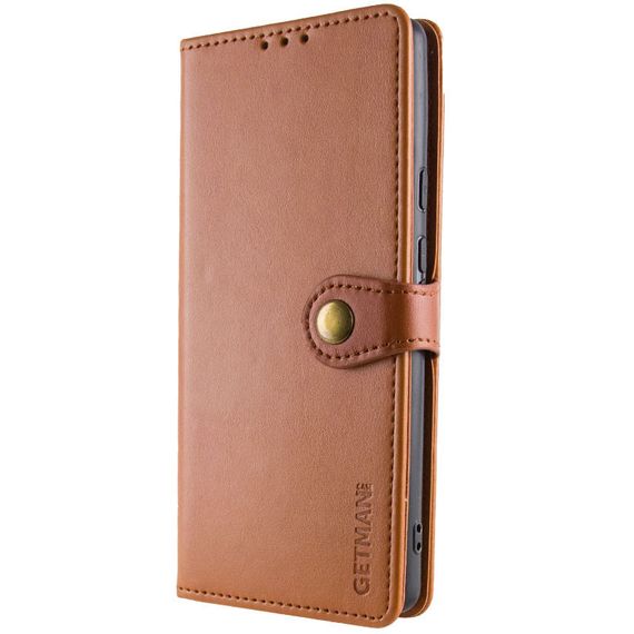 Шкіряний чохол-книжка GETMAN Gallant (PU) для Xiaomi Redmi Note 13 Pro+ Коричневий | Зображення 1