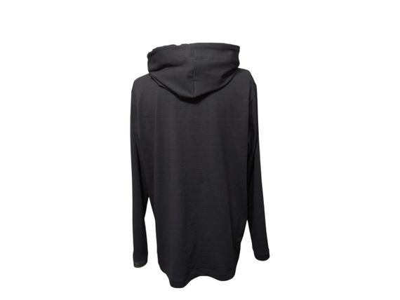 Чоловіча трикотажна сорочка темно-сіра з капюшоном, демісезонна літня кофта з куліру батал 64 | Зображення 6