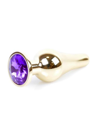 Анальная пробка - Jewellery Gold Long Plug Purple sexstyle | Зображення 7