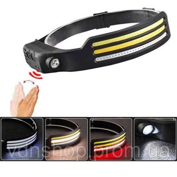 Потужний тактичний ліхтар світлодіодний, Ліхтарик акумуляторний наголовний, Ліхтарик на голову діодний UQ-38 | Зображення 3