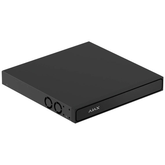 Ajax NVR H2D16PAC (16ch) black HDMI 4K 16Тб PoE Відеореєстратор | Зображення 1