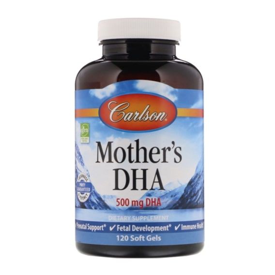 Омега 3 Carlson Labs Mother's DHA 500 mg 120 Soft Gels CAR-01561