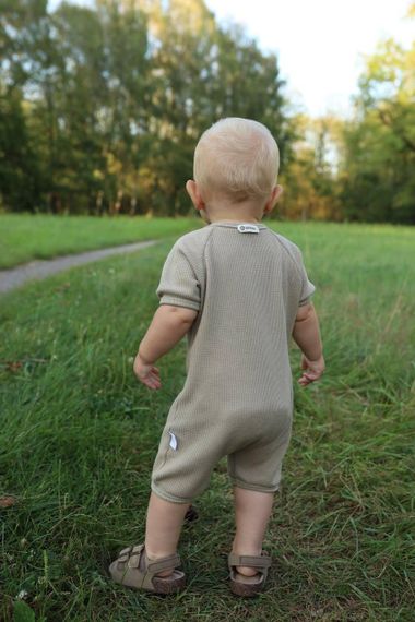 Пісочник чоловічок з вафельної бавовняної тканини 6-9 міс (73см) | Зображення 4