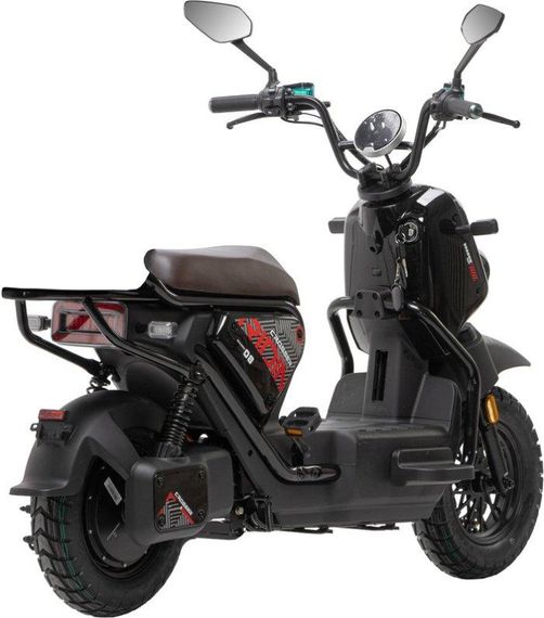 Электроскутер Crosser CR-4 PRO 1200W, LiFePO4 76.8V 30Ah, до 25 км/ч, дисковые тормоза, бескамерные шины Черный | Зображення 3