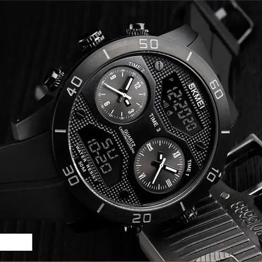 Годинники наручні електронні тактичні SKMEI 1355BK | Армійський годинник | Годинник OK-711 скмей чоловічий