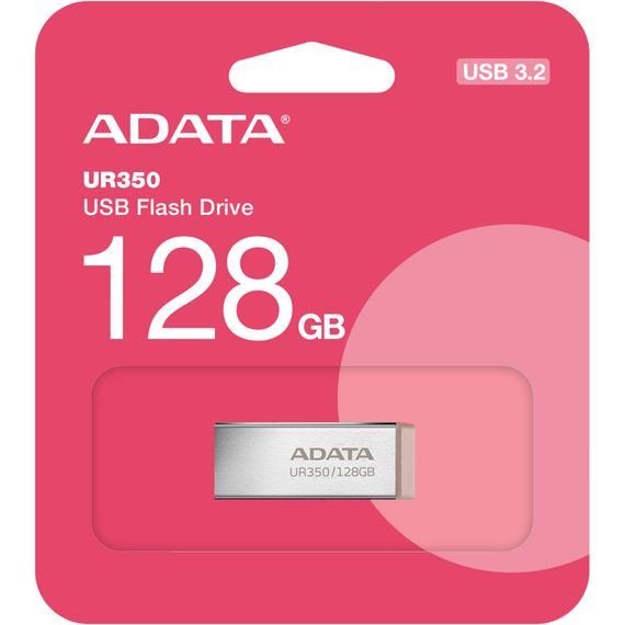 USB флеш накопичувач ADATA 128GB UR350 Silver/Beige USB 3.2 (UR350-128G-RSR/BG) | Зображення 4