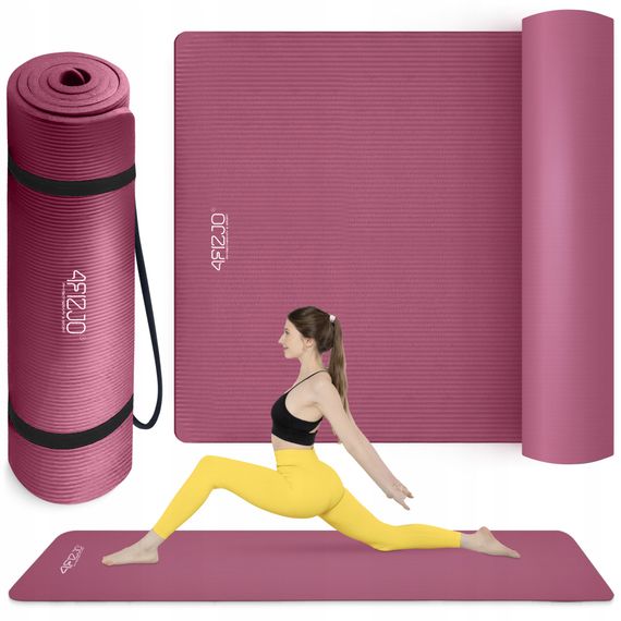 Килимок (мат) спортивний 4FIZJO NBR 190 x 100 x 1.5 см для йоги та фітнесу Burgundy (P-5905973407144) | Зображення 9