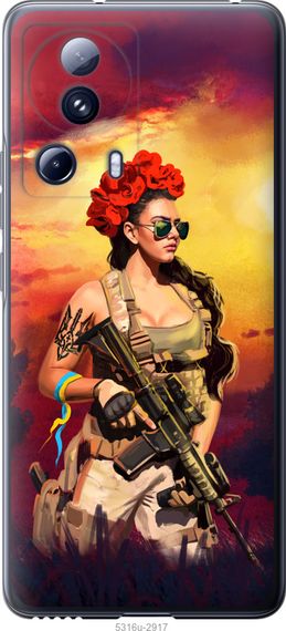 Чехол на Xiaomi Civi 2 Украинка с оружием "5316u-2917-17620"