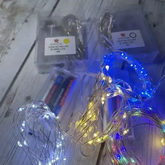 ОЧЕНКА! Гірлянда на батарейках 3 м (RD-300) (теплий, rgb) (Немає паковання 3383) | Зображення 3