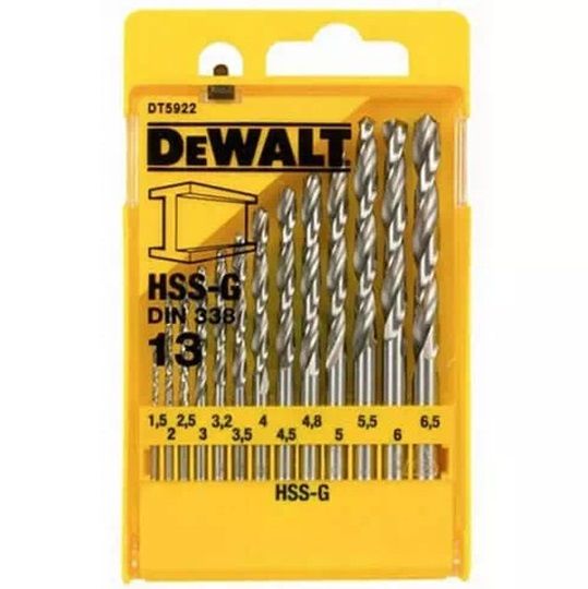 Набір свердел по металу DeWalt HSS-G (DT5922)