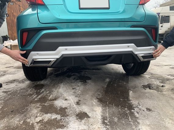 Передня і задня накладки V1 (2 шт, пласт) для Toyota C-HR | Зображення 3