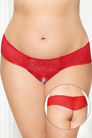 Стринги с разрезом Softline G-String 2433 Красные 3XL