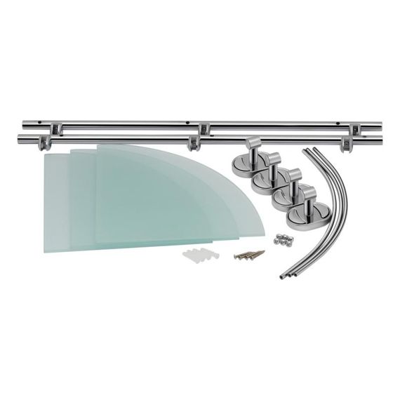 Поличка стеклянная кутова 3-х ярусна Lidz (CRG) -114.10.03 | Зображення 2