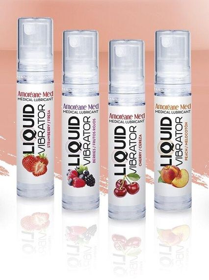 Стимулюючий лубрикант від Amoreane Med: Liquid vibrator-Peach (рідкий вібратор ), 10 ml Sex Aura | Зображення 1