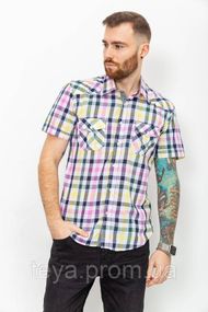 Якісна чоловіча сорочка у клітину сезон весна-літо колір різноколір FG_00495