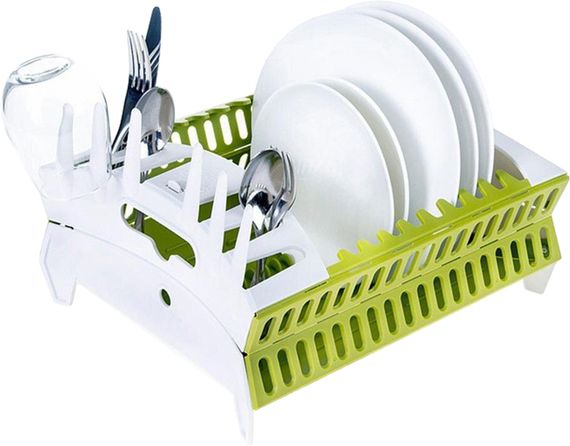 Органайзер – сушилка Collapsible Dish Rack ∙ Складная кухонная подставка для сушки посуды