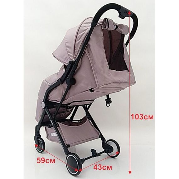 Універсальна коляска Voyage Smart T3101F, Коляска дитячі для прогулянки Легка прогулянкова OX-32 | Зображення 4