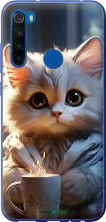 Чохол на Xiaomi Redmi Note 8T Білий кіт "5646u-1818-2448"