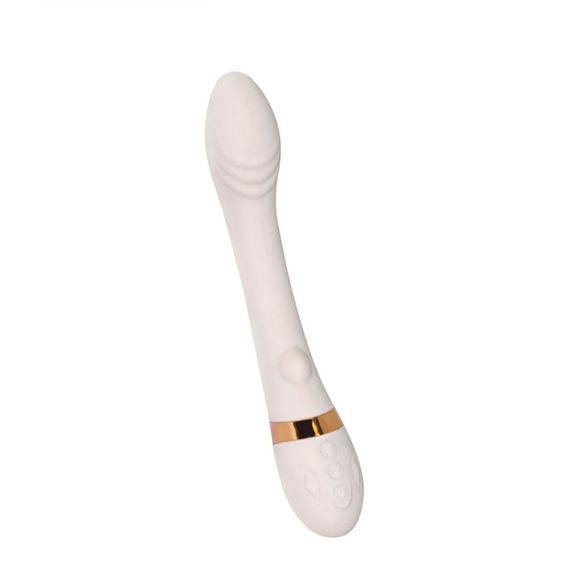 Вібратор Sweet Em 0046F для точки G з підігрівом, молочний Sex Aura