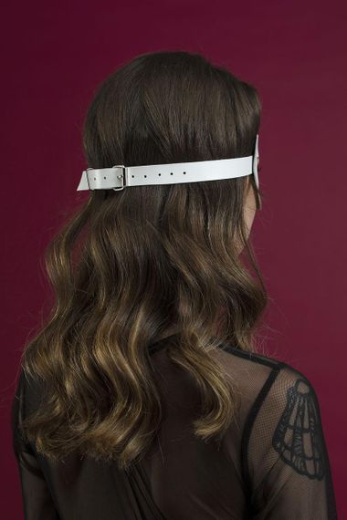 Маска на обличчя Feral Feelings - Mistery Mask, натуральна шкіра, біла Sex Aura | Зображення 2