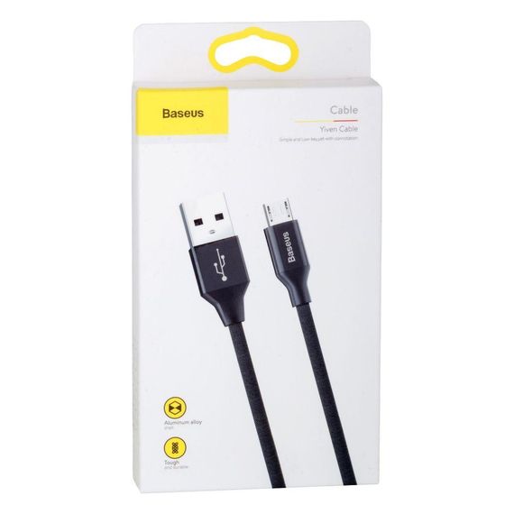 Кабель USB Baseus USB to Micro 2A 1.5M CAMYW-B Колір Чорний, 01 | Зображення 1