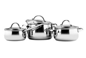 Набор кухонной посуды Vinzer Culinaire 50030, 6 предметов нержавеющая сталь, для индукции